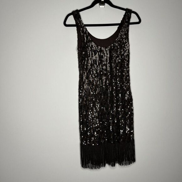 AKIRA Black Sequin Mini Dress - Picture 9 of 14